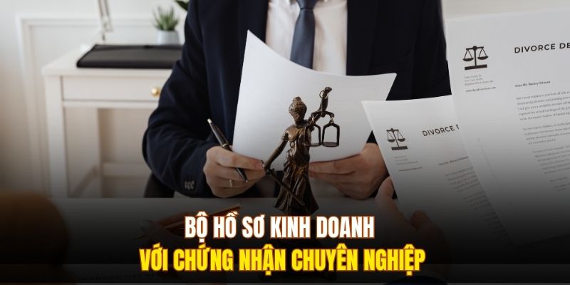 Bộ hồ sơ kinh doanh với chứng nhận chuyên nghiệp