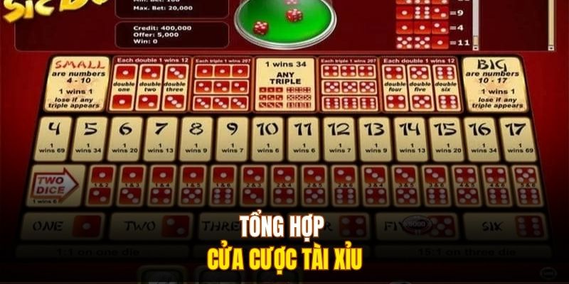Tổng hợp cửa cược tài xỉu